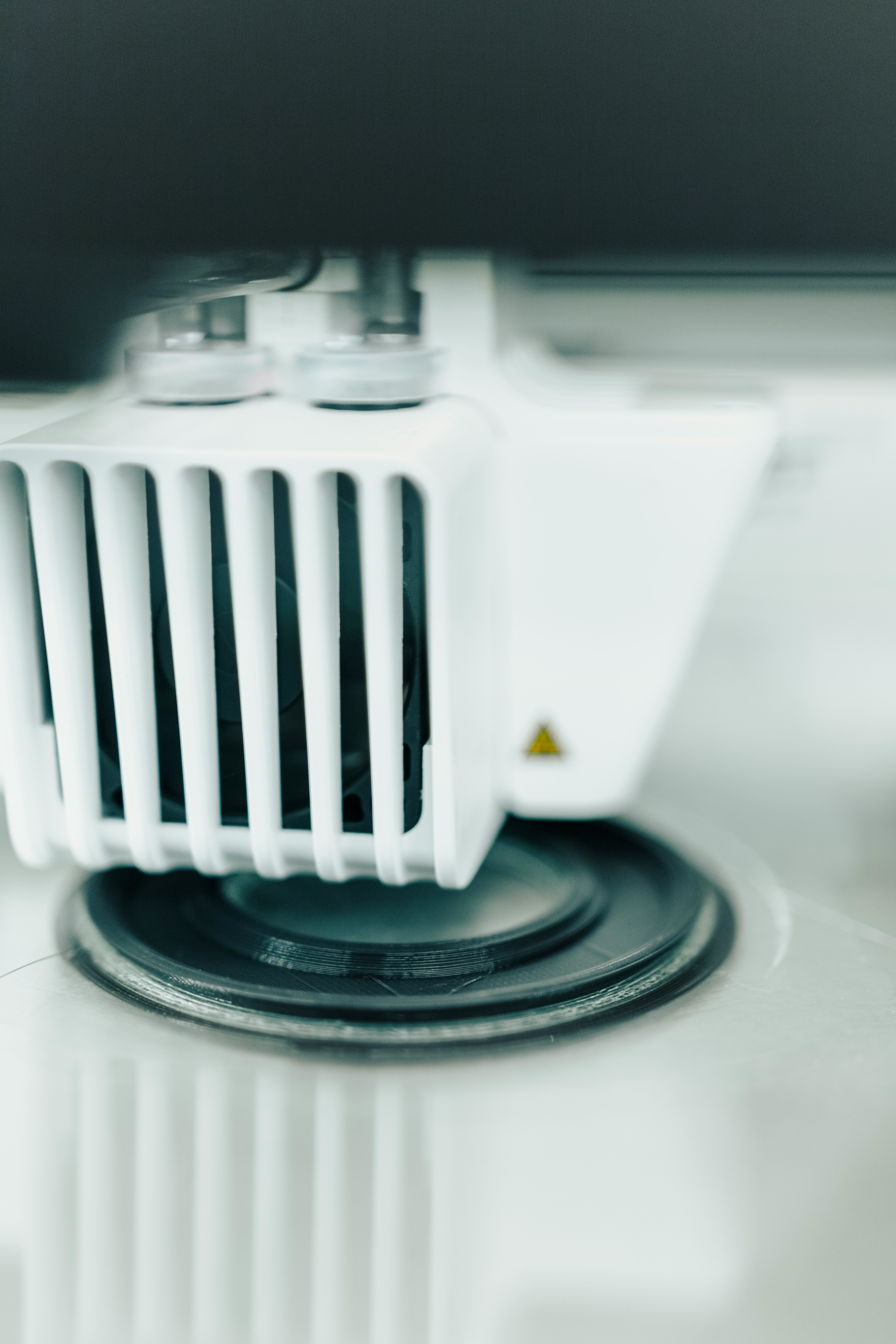 white and black portable fan